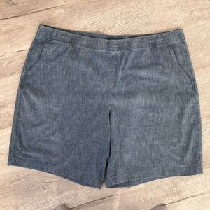Women's Lands' End Chambray Blue Shorts Plus Size 24W (3X)